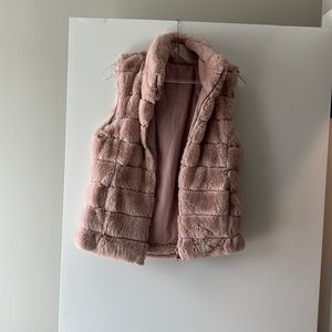 Pink Faux Fur Vest